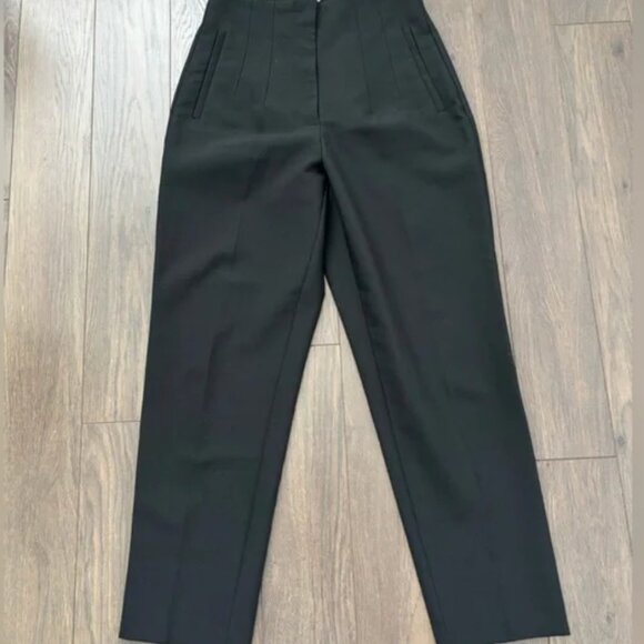 ZARA Black High Waisted Ankle Pants NWT - Picture 12 of 13